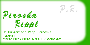 piroska rippl business card